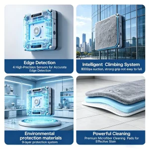 Lightweight Smart Glass Cleaner Robot