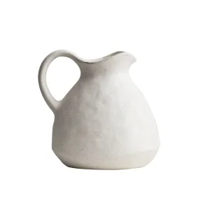 OEM Milky White Speckled Ceramic Pitcher Vase Factories, Exporters