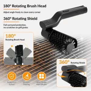 Electric Grill Cleaner Cordless Rechargeable Electric Rotary Grill Brush Upgraded Electric Grill Brush