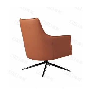 Cooc New Top Class Furniture Genuine Leather Sofa Villa Living Room Furniture Sets with Accent Chair TV Stand Coffee Table