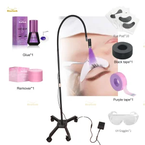 New LED Eyelash Extension System UV Lash Glue Lamp Black Eyepad Tapes