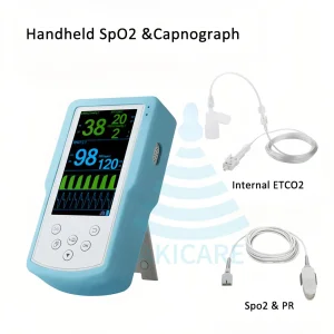 Sidestream Etco2 Real Time Capnograph SpO2 Monitor Internal Oximeters Reusable Capnometer