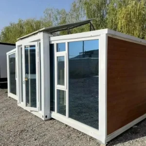 Contenedor plegable de bajo costo, contenedor prefabricado, casa modular moderna móvil de lujo, contenedor expandible, hogar modular para soluciones de vida ecológicas