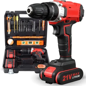 21V Brushless Cordless Industrial Grade Adjustable Torque Dual Speed Lithium Battery Drill