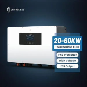Chisage Merc Series Three Phase 20kw 25kw 30kw 35kw 40kw 50kw 60kw Hybrid Solar Power Inverter for Industrial and Commercial Energy Storage Systems