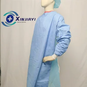 Surgical Medical Disposable Waterproof Isolation Gowns Splice Model Blue Anti Static Protective Surgical Gowns