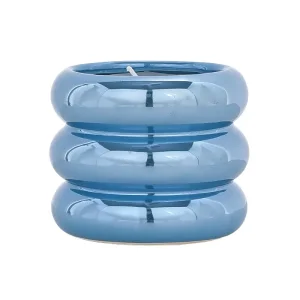 ODM Retro Stacked Ring Glossy Colorful Ceramic Candle Holder Manufacturer, Supplier