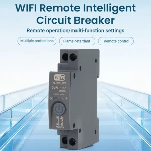Interruptor Automático Inteligente WiFi Tuya MCB 63A 1p+N con Monitoreo de Energía en Tiempo Real Kwh y Control Remoto por APP
