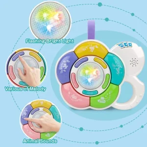 Juguete sensorial musical Baoli para bebés con luces intermitentes, aprendizaje temprano