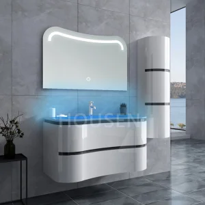 New Design Home Furniture Sanitaryware Equipment Wall Mounted Bathroom PVC Vanity