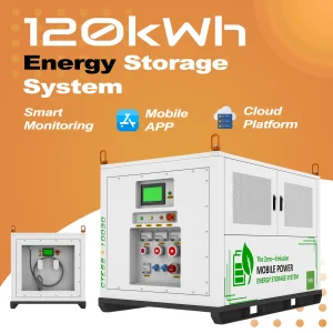 High Density Mobile 120kWh LiFePO4 Battery Storage System for EV Rapid Charging Emergency Backup Off-Grid &amp; Hybrid Operation