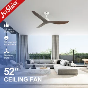 1stshine Ceiling Fan Home Brown 3 ABS Blades 52 Inches Energy Saving DC High Speed Ceiling Fan Without Light