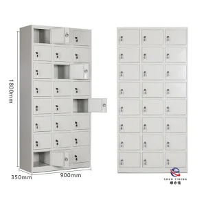 University Office Steel Filing Cabinet Metal Storage Cupboard for Faculty Room Modern Commercial Furniture Set 24 Doors
