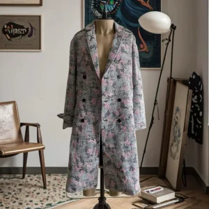 Vintage Tapestry Trench Coat