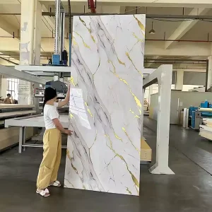 UV Board Decorative Wall Panel PVC Marble Sheet 1220*2440*3mm For Interior Decor Wall Panels &amp; Boards