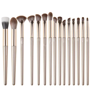 YRX A457 Private Label Brow Brush Synthetic Hair Eye Shadow Concealer Eyebrow Powder Liquid Cream Blending Brushes Set With Bag