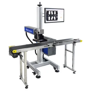 High-Speed UV Flying Laser Marking Machine Low Factory Price 10W Power Cables Galvo Print Pattern for Glass Industry