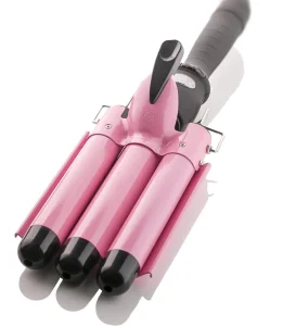 Factory Price LCD Temperature Display Pink Three Barrel Iron Hair Curler