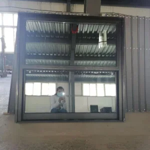 Black Color Aluminum Triple Glass Double Hung Window Bay Window for Garden