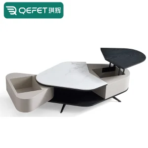 Marble Top Storage Table