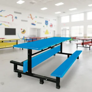 Regular Economic Modern Fiberglass Waterproof Restaurant Dining Table and Chair Set with Long Bench Chair