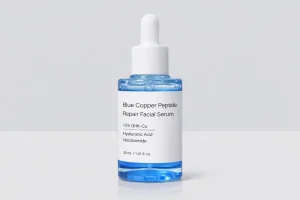 Suero facial de péptido de cobre azul