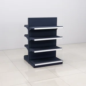 Gondola Store Display Unit with Customizable Metal Shelving Options