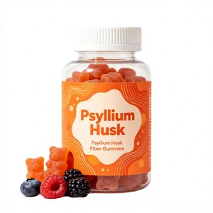 OEM Psyllium Husk Extract Gummies Advanced Detox Cleansing Dietary Fiber Supplement Psyllium Husk Gummies Fiber