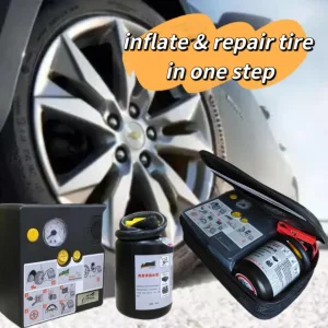 Kit de Ferramentas para Reparação de Pneus com Fluido para Carros Elétricos
