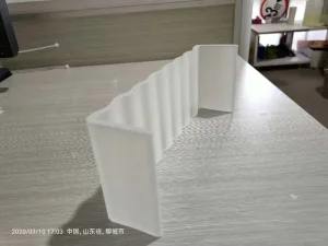 Tempered Sandblasted Wave U Channel Glass