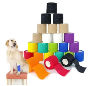 Custom 5cm Non-Woven Wrap Animal Self Adhesive Adherent Vet Cotton Dog Pet Self-Adhesive Elastic Cohesive Bandage