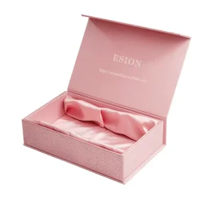 Popular Paper Satin Gift Box Packaging Recyclable Magnet Packaging Rigid Box Custom Logo Cosmetics Paperboard Gift Magnetic Box