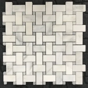 Polished/honed white/black/grey/brown/pink/green/red/yellow/gold/blue marble/travertine/limestone/basalt Basket Weave Mosaic Floor Tile for Interior Floor/Wall