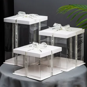 Direct Factory Wholesale Transparent Paper Cake Boxes