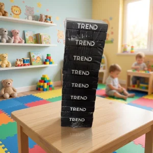 Custom Logo Wooden Tumbling Tower Game Classic Stacking Blocks Montessori Educational Toys For Kids Adults Family Party Favors