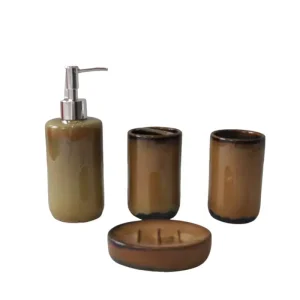 jiashun Modern Minimalist Brown Gradient Stoneware Bathroom Set Supplier, Factory