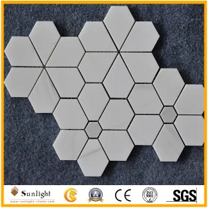 Custom Marble &amp; Travertine Mosaic Idea Pattern for Floor Tiles