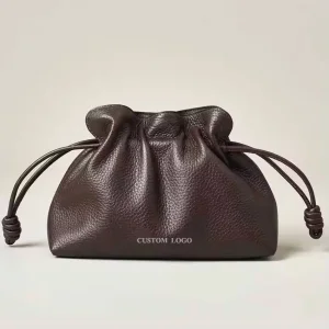 Fashion Designer Travel Toiletry Accessories Pouch Bag Leather Small Makeup Beauty Drawstring Pouch