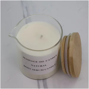 High Quality Wholesale Single Layer Clear Borosilicate Empty Round Glass Candle Jar with Lid for Candle Making