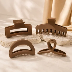 Wholesale Matte Frosted Silicone Hair Claw Clips Non-Slip Strong Hold Large Claw Clip for Women Thick Hair OEM Custom Logo