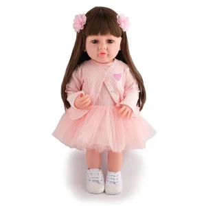 Brinquedo Criativo de Plástico para Crianças, Novo Lançamento, Atacado, Brinde Promocional, Brinquedo de Faz de Conta para Bebês 55cm Brinquedos de Boneca para Recém-Nascidos