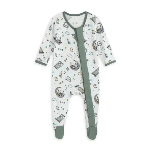 Hot Selling Girl Boy Clothes Printed Magnet Sustainable Toddle Footie Baby Bamboo Romper