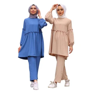 Islamic Fashion Women Two Piece Suits