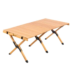 Muzi Portable Egg Roll Table Multifunctional Solid Wood Beech Folding Night Market Stall for Outdoor Camping Outdoor Furniture