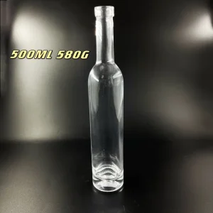 Tall Thin with Narrow Neck Tequila Vodka Whiskey Liquor Glass Bottle