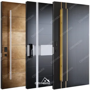 Storm-Resistant Copper Color Aluminum Swing Door with High-Security Locking System