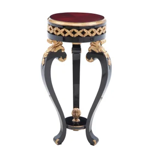Luxury Furniture Antique European Style Wood Flower Stand Corner Table