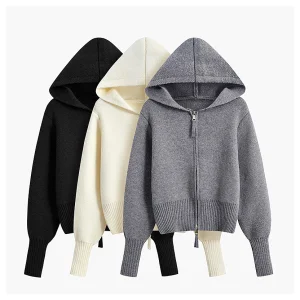 Korean Sweaters Knitted Hoodies Custom Knitwear