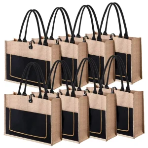Custom Printed Jute Burlap Gift Bag