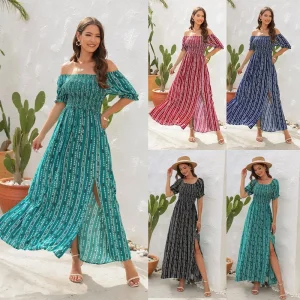 Vestido de noche largo de satén